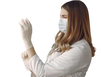 Imagem de kit 10 caixas de luvas Descartáveis de latex Talge com Pó Tamanho P