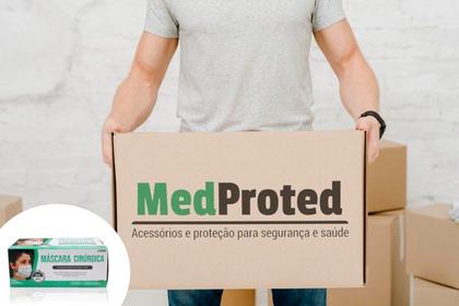 Imagem de Kit 10 Caixas de Máscara Descartável Tripla Camada Consolidada com Elástico e Clip Nasal - MEDPROTED
