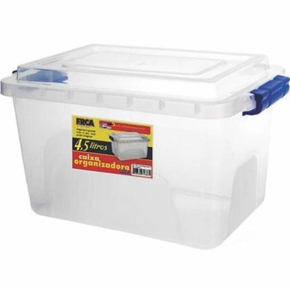 Imagem de Kit 10 Caixas Organizadoras  Multiuso Alta 4,5L Transparente