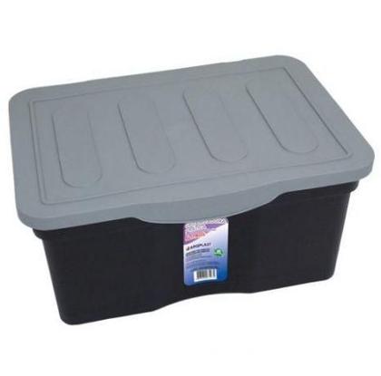 Imagem de Kit 10 Caixas Organizadoras Multiuso C/ Tampa 5 L Preta