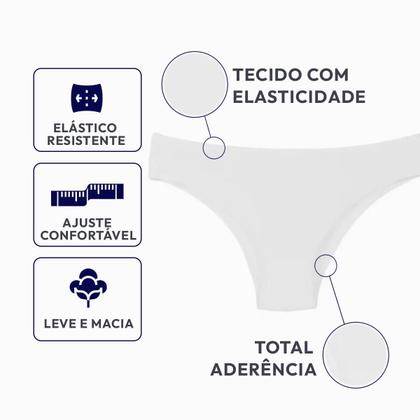 Imagem de Kit 10 Calcinha de Algodão Sortida Comfort Cotton Feminina A10