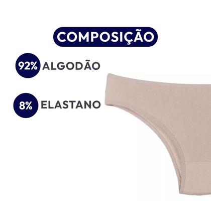 Imagem de Kit 10 Calcinha de Algodão Sortida Comfort Cotton Feminina A10