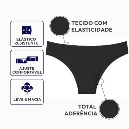 Imagem de Kit 10 Calcinha de Algodão Sortida Comfort Cotton Feminina A10