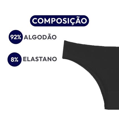 Imagem de Kit 10 Calcinha de Algodão Sortida Comfort Cotton Feminina A10