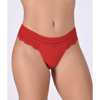 Imagem de Kit 10 Calcinha Fio Dental Fio Duplo  Lingerie Com Renda e Elástico na Cintura Tanga Feminina Atacado e Revenda