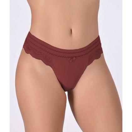 Imagem de Kit 10 Calcinha Fio Dental Fio Duplo  Lingerie Com Renda e Elástico na Cintura Tanga Feminina Atacado e Revenda