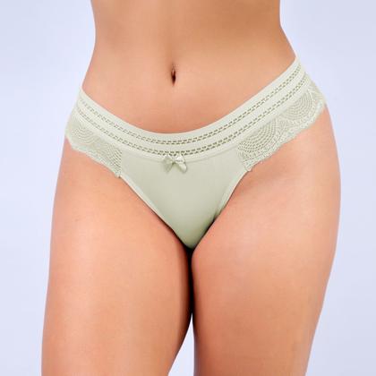 Imagem de Kit 10 Calcinha Fio Dental Fio Duplo  Lingerie Com Renda e Elástico na Cintura Tanga Feminina Atacado e Revenda