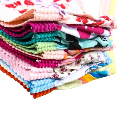 Imagem de Kit 10 Calcinha Infantil Menina 100% Algodão Com Cós Estampada