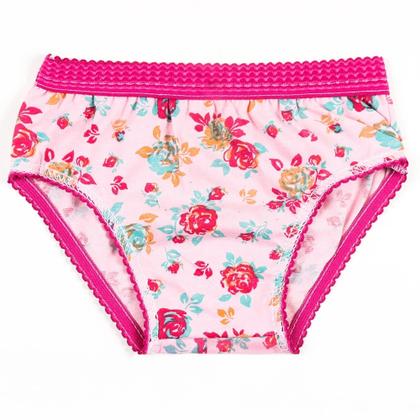 Imagem de Kit 10 Calcinha Infantil Menina 100% Algodão Com Cós Estampada