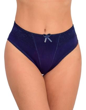 Imagem de KIT 10 Calcinhas algodão cintura alta Lingerie Atacado Em Cotton E Renda 