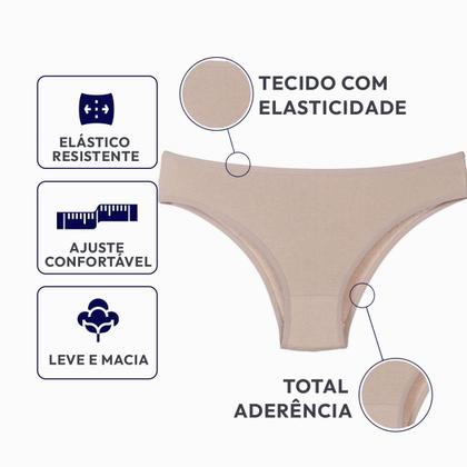Imagem de Kit 10 Calcinhas Algodão Tanga Sortida Conforto A10