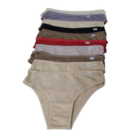 Imagem de Kit 10 Calcinhas Biquíni Microfibra sem estampa Del Rio