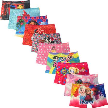 Imagem de Kit 10 Calcinhas Box Boxer Fristyle Em Microfibra Personagens Variados Menina Infantil