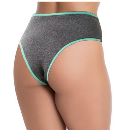 Imagem de Kit 10 Calcinhas Cintura Alta Segura Barriga Fitness Cós Duplo Redutora Lingerie Feminina