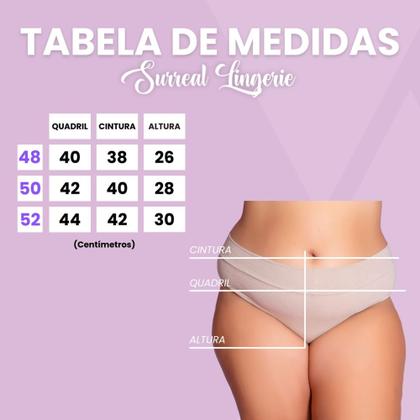 Imagem de Kit 10 Calcinhas Cós Alto Cotton Confortável Plus Size Elasticidade Tamanho Grande