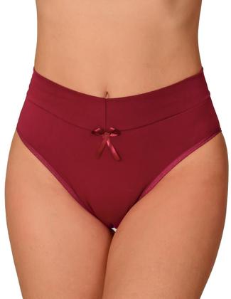 Imagem de KIT 10 Calcinhas de Algodão Femininas Cintura Alta Cós Duplo Confortavel Atacado e Conforto Tecido Liso Lateral Larga Dia a Dia Antialergica