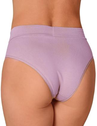 Imagem de KIT 10 Calcinhas de Algodão Femininas Cintura Alta Cós Duplo Confortavel Atacado e Conforto Tecido Liso Lateral Larga Dia a Dia Antialergica