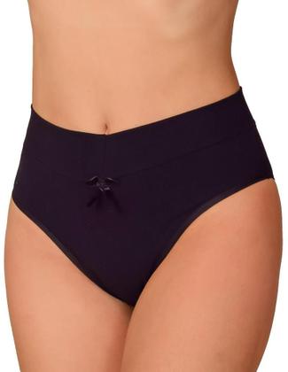 Imagem de KIT 10 Calcinhas de Algodão Femininas Cintura Alta Cós Duplo Confortavel Atacado e Conforto Tecido Liso Lateral Larga Dia a Dia Antialergica