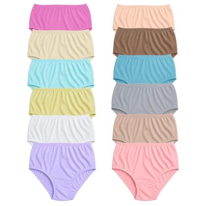 Imagem de Kit 10 Calcinhas Femininas Calçola Cós Alto de Algodão Para Senhoras