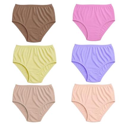 Imagem de Kit 10 Calcinhas Femininas Calçola Cós Alto de Algodão Para Senhoras