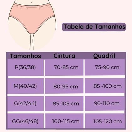 Imagem de Kit 10 Calcinhas Femininas Calçola Cós Alto de Algodão Para Senhoras