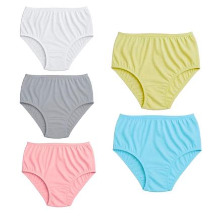 Imagem de Kit 10 Calcinhas Femininas Calçola Cós Alto de Algodão Para Senhoras