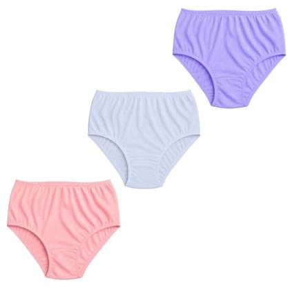 Imagem de Kit 10 Calcinhas Femininas Calçola Cós Alto de Algodão Para Senhoras