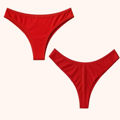 Imagem de Kit 10 Calcinhas Femininas Fio Duplo Microfibra Não Marca