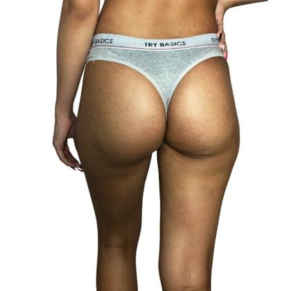 Imagem de Kit 10 Calcinhas Fio Dental Cotton Algodão Confortável com Elástico Try Basics