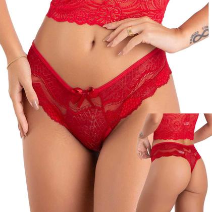 Imagem de Kit 10 Calcinhas Fio Dental De Renda Sensual lingerie Feminina sexy no Atacado