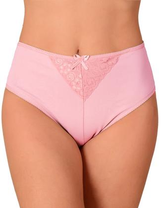 Imagem de Kit 10 Calcinhas Plus Size Senhora Cintura Alta Detalhe Em Renda Atacado Kit Calçola Veste até 52