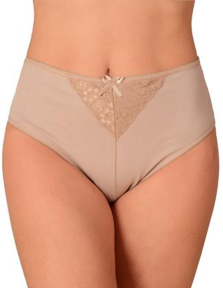 Imagem de Kit 10 Calcinhas Plus Size Senhora Cintura Alta Detalhe Em Renda Atacado Kit Calçola Veste até 52