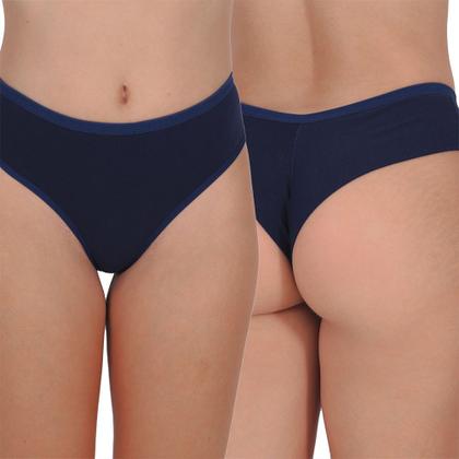 Imagem de Kit 10 Calcinhas Tangas Fio Duplo Algodão Gabi