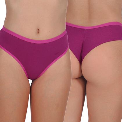 Imagem de Kit 10 Calcinhas Tangas Fio Duplo Algodão Gabi