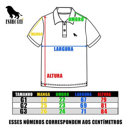 Imagem de Kit 10 Camisas Polo Tamanho Especial Plus Size Estilo Rei