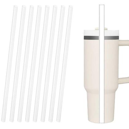 Imagem de Kit 10 Canudo Reutilizável Para Copo E Garrafa Termica 31Cm