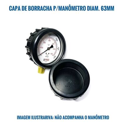 Imagem de Kit 10 Capas De Borracha Para Manômetros/vacuômetros 63mm