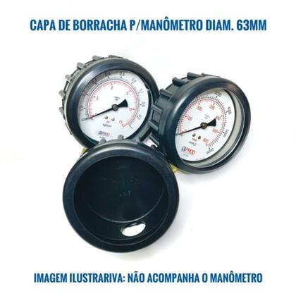 Imagem de Kit 10 Capas De Borracha Para Manômetros/vacuômetros 63mm