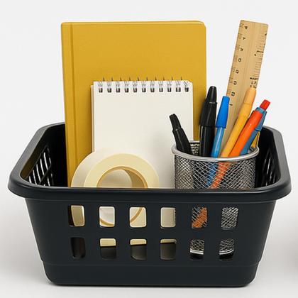 Imagem de Kit 10 Cestinha Organizadora 20x15,5cm Média, Cesto Multiuso Gaveta Banheiro Escrivaninha Prateleira