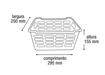 Imagem de Kit 10 Cesto Multiuso Atenas Pequeno 25x15,5x29,5 Preto