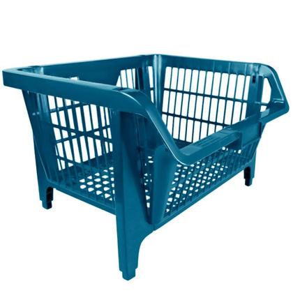 Imagem de KIt 10 Cestos Expositores Plástico Azul 42500 Presto