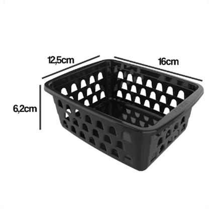 Imagem de Kit 10 Cestos Multiuso Pequeno Preto 12x6x16cm PP Uninjet