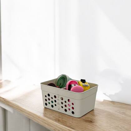 Imagem de Kit 10 Cestos Organizador Gaveta Mini Colorido Com Divisória Removível Cestinho Decorativo Empilhável Escritório Armário Quarto
