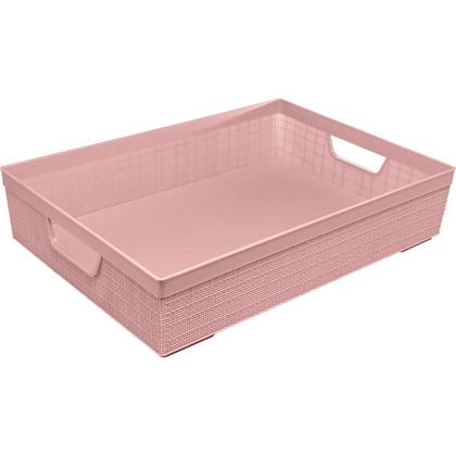 Imagem de Kit 10 Cestos Organizadores Juta A3 11,5L Rosa 45x32x9,5 Cm