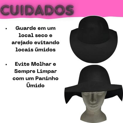 Imagem de Kit 10 Chapéus Cata Ovo Natanzinho Feltro Batateiro Pedreiro Panla de Burro Country Tradicional Preto