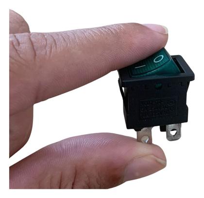 Imagem de Kit 10 Chave Gangorra Kcd1-104n Liga Desliga 4 Terminais Neon Verde