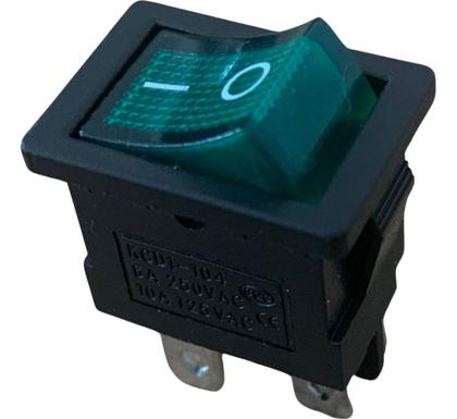 Imagem de Kit 10 Chave Gangorra Kcd1-104n Liga Desliga 4 Terminais Neon Verde