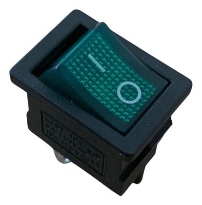 Imagem de Kit 10 Chave Gangorra Kcd1-104n Liga Desliga 4 Terminais Neon Verde