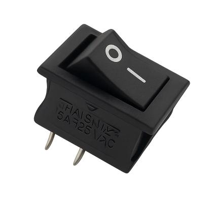 Imagem de Kit 10 chave gangorra on/off 2 polos 6a 125v preta