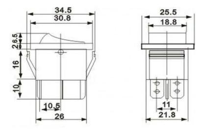 Imagem de Kit 10 - Chave Interruptor Gangorra Liga/desliga Kcd4-201 Escolha A Cor